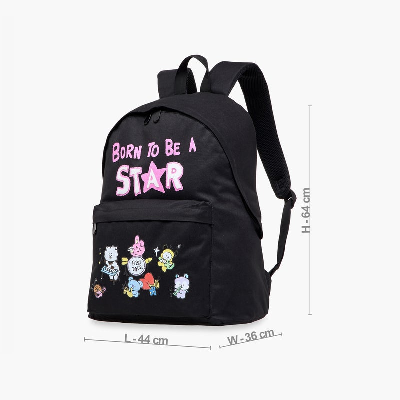 BT21 حقيبة ظهر مطبوعة باللون الأسود BT21 للأطفال - Image 5